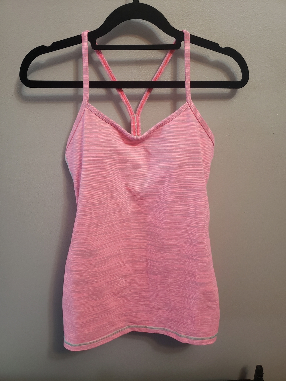 lululemon athletica Heathered Pink Strappy Tank